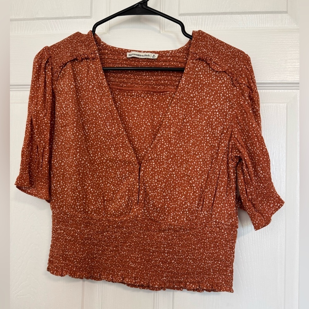 Abercrombie & Fitch Terracotta Dotted Blouse